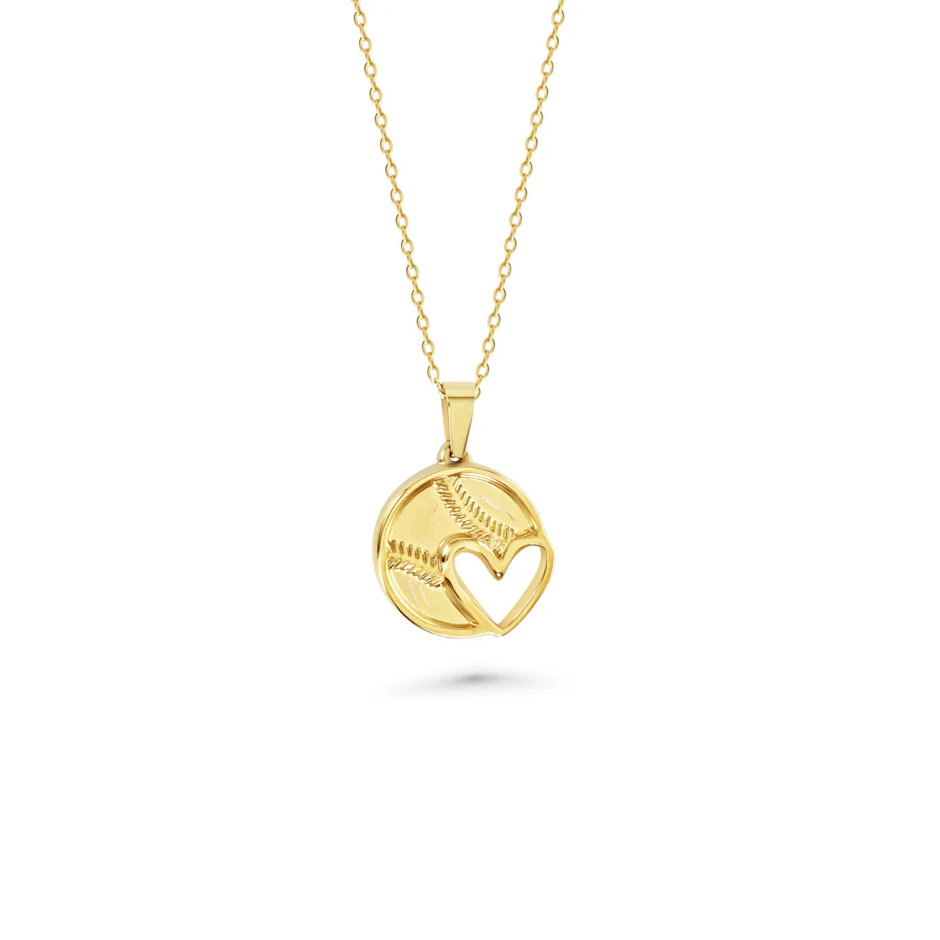 Softball Heart Necklace