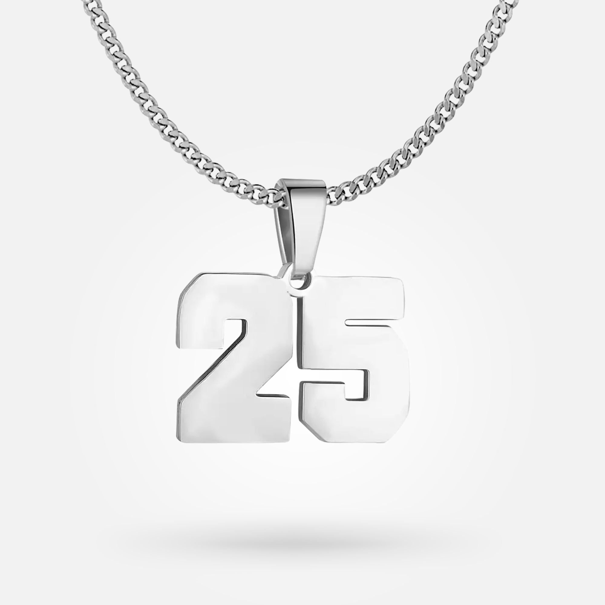 Personalized Boy Athlete Number Necklace - Stainless Steel Chain - 00-99  Pendant | eBay
